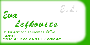eva lefkovits business card